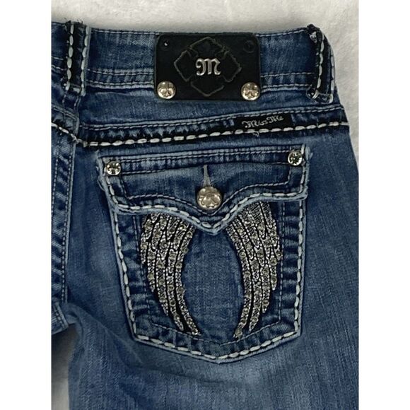 Miss Me Jeans Women's Bootcut Medium Wash Blue Low Rise Jeans Size 29 - Picture 11 of 15